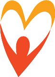 Orange County CARES logo (silhoette of person with arms in the shape of a heart).