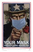 Uncle Sam mask-up poster
