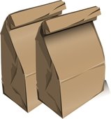 Two brown paper bags