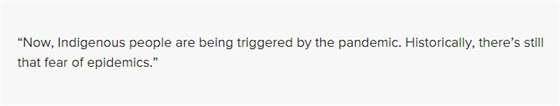 The effects of COVID-19 on the mental health of Indigenous communities