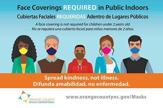 Face Coverings Required in Public Indoors