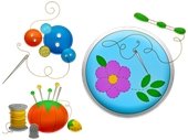 needlework - embroidery hoop - sewing notions