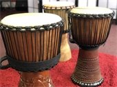 Image of three African drums.