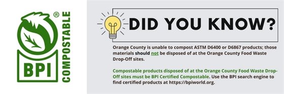 BPI compostables only