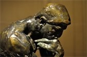 Rodin - bronze sculpture - man - think