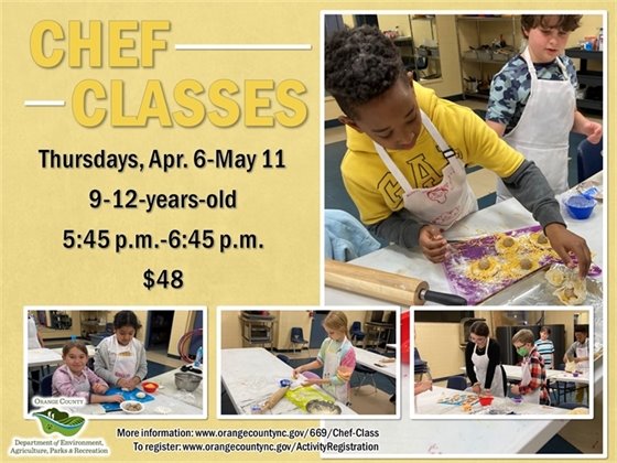 Chef Class - ages 9-12-years-old