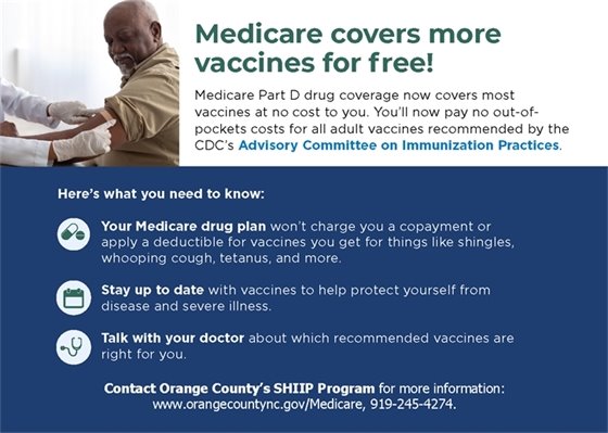 Medicare covers more vaccines for free!