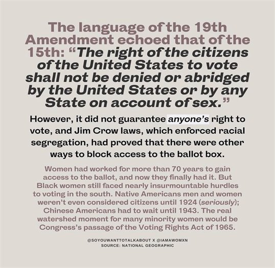 In commemorating the 100th anniversary of the 19th Amendment, let's remember the battle for equality is FAR from over
