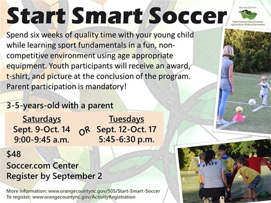 Start Smart Soccer - 3-5-years-old with parent