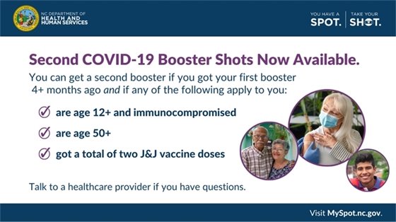 2nd COVID-19 Booster Shots now Available