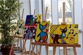 easels - student art