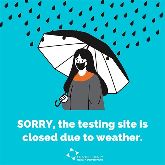 sorry we are closed for the weather