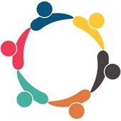 Multi-color_ human shapes in a circle