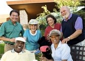 Photo of seniors outside