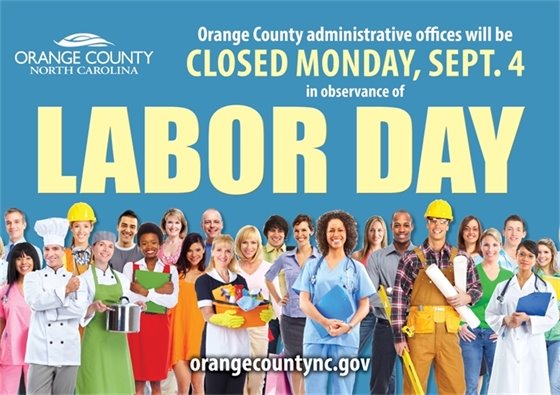 Labor Day closings graphic