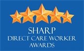 "SHARP Direct Care Worker Awards" with five stars
