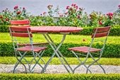 outdoor patio - table - chairs