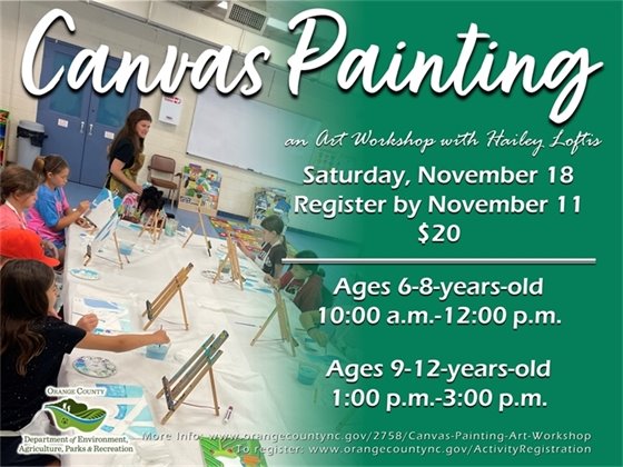 Canvas Painting: Art Workshop - ages 6-12-years-old