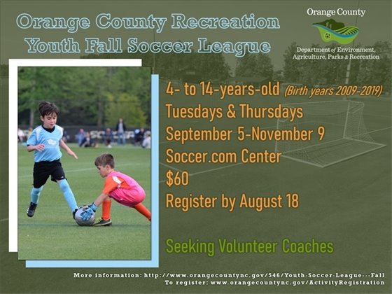 Youth Soccer League - ages 4-14-years-old