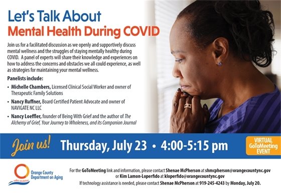 Let's Talk About Mental Health During COVID - Thursday, July 23