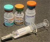 shingles vaccine - vaccine vials