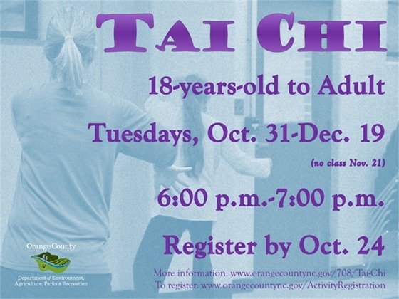 Tai Chi - ages 18-years-old to Adult