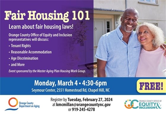 Fair Housing 101 program flyer