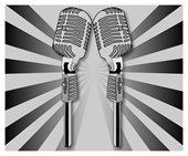 2 microphones - starburst pattern