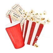 movie popcorn - movie tickets