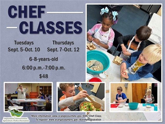 Chef Classes - ages 6-8-years-old