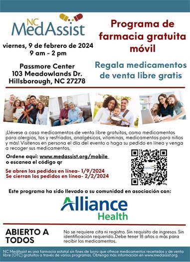 NCMedAssist flyer in Spanish