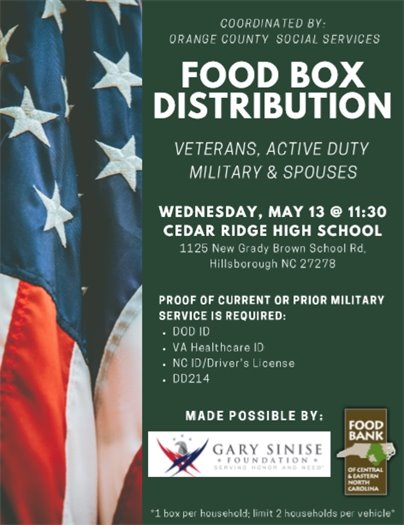 DSS Food Distribution Flyer