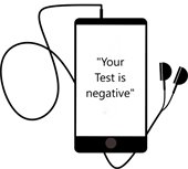 COVID-19 Home Test for people who are blind or low vision. Phone - earphones