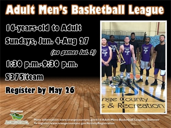 Adult Men's Basketball - ages 16 and up