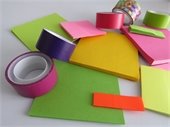 colorful tape and paper