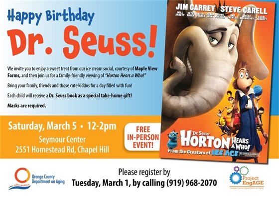 "Happy Birthday Dr. Seuss!" - cover photo of movie "Horton Hears a Who"