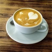 cup - coffee - cream heart