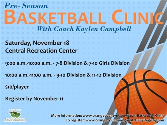 Basketball clinic - ages 7-12-years-old