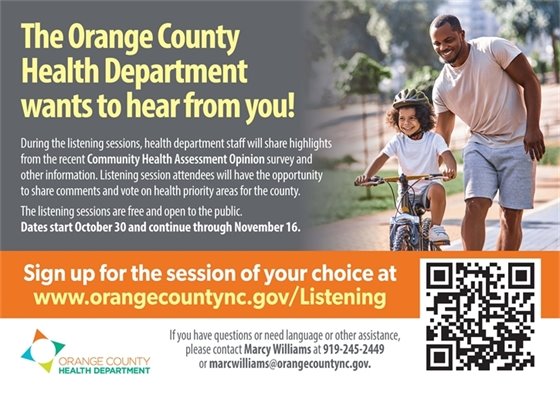 Orange County Health Dept., Community Health Assessment Listening Sessions (English)