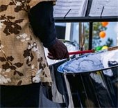musician playing steel drum