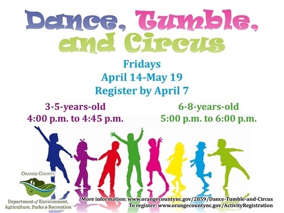 Dance, Tumble, & Circus - ages 3-8-years-old