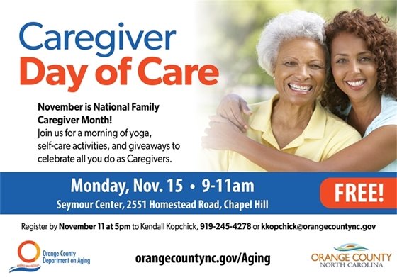 Caregiver Day of Care - 11/15/2021, 9-11am, Seymour Center (image mother/daughter)