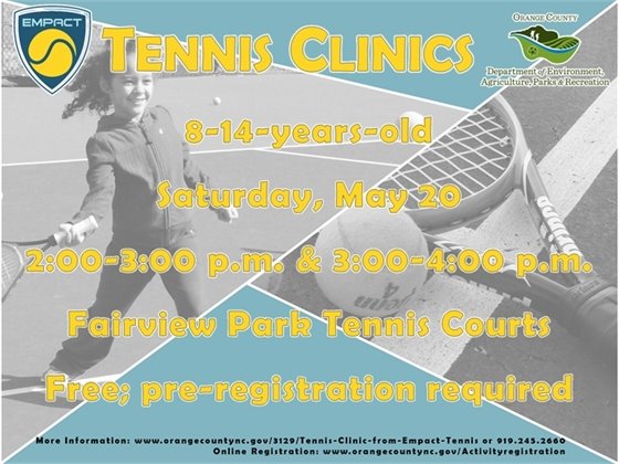 Tennis Clinic - ages 8-14-years-old