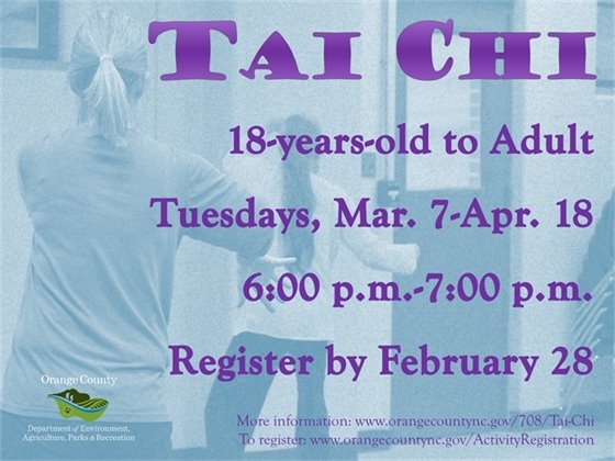 Tai Chi - ages 18-years-old to Adult