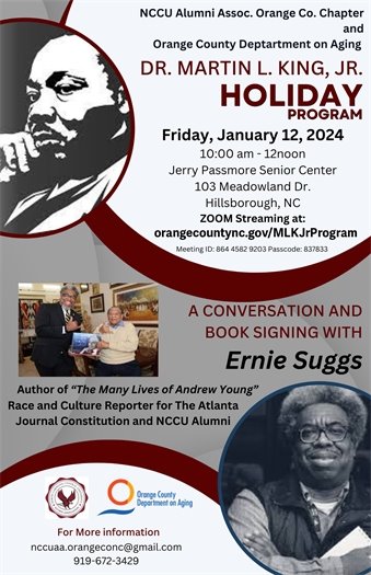 Flyer for Martin Luther King Jr. program 