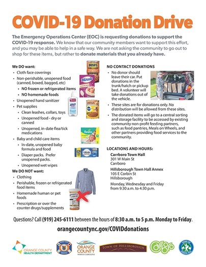 Orange County COVID-19 Donation Drive