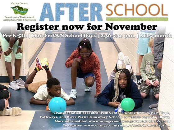 After School - pre-K through 5th grade at select OCS traditional calendar schools