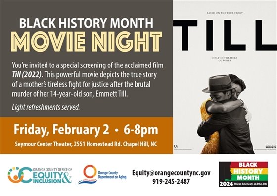 Black History Month Movie Night flyer