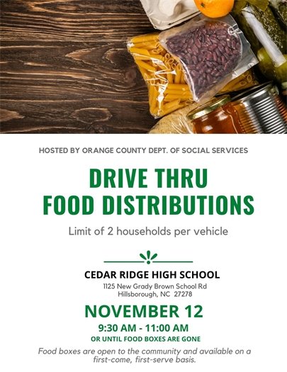 Drive Thru Food Distribution Site