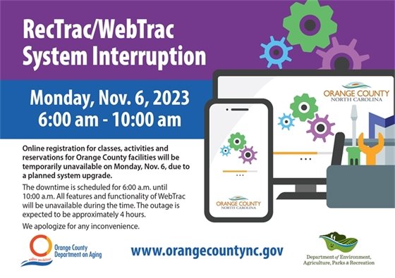 RecTrac/WebTrac System Outage